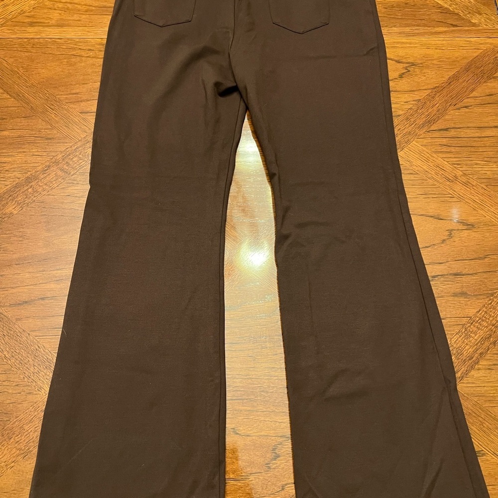 Tapata Brown Flared Soft Pull On Trouser Pants - Picture 6 of 8